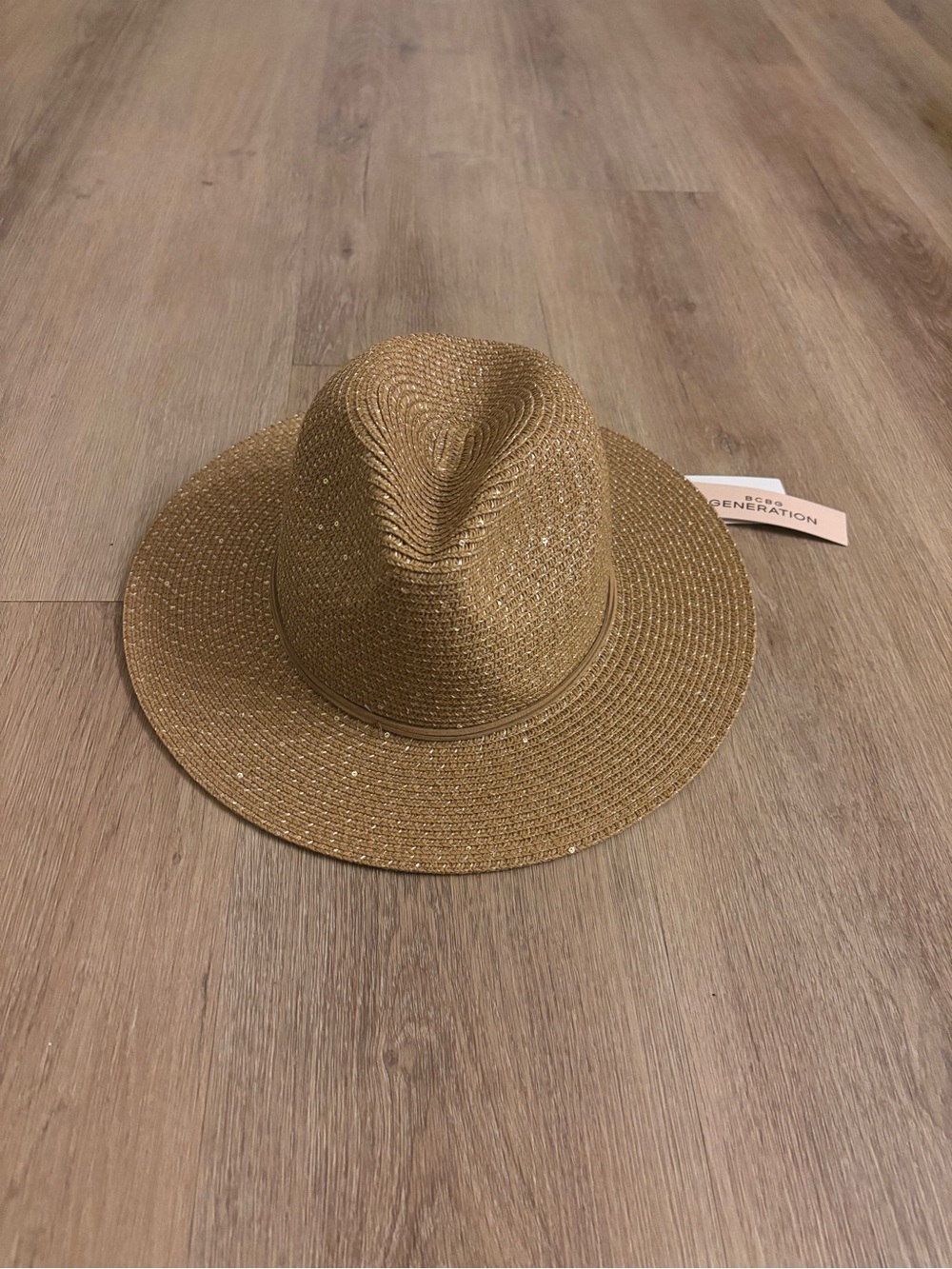 BCBGeneration Panama Hat with Subtle Sparkle